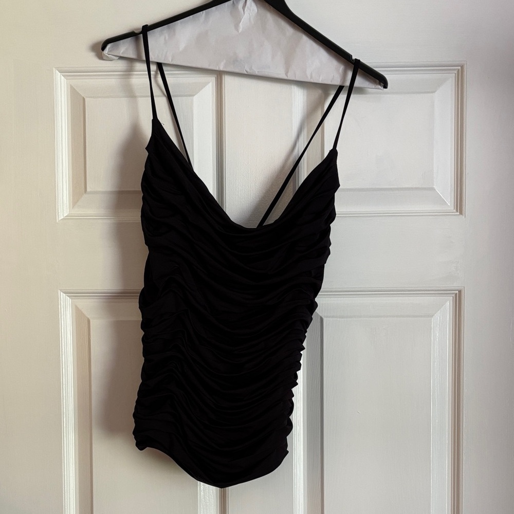 Express Black Ruched Camisole